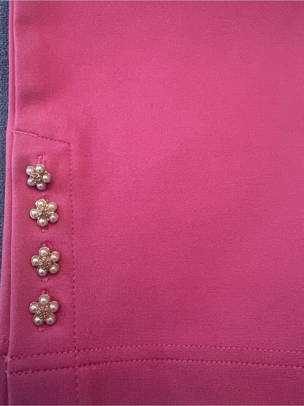 Belle by Kim Gravel Ponte Hot Pink Pull-On Knit Pants - Picture 5 of 5